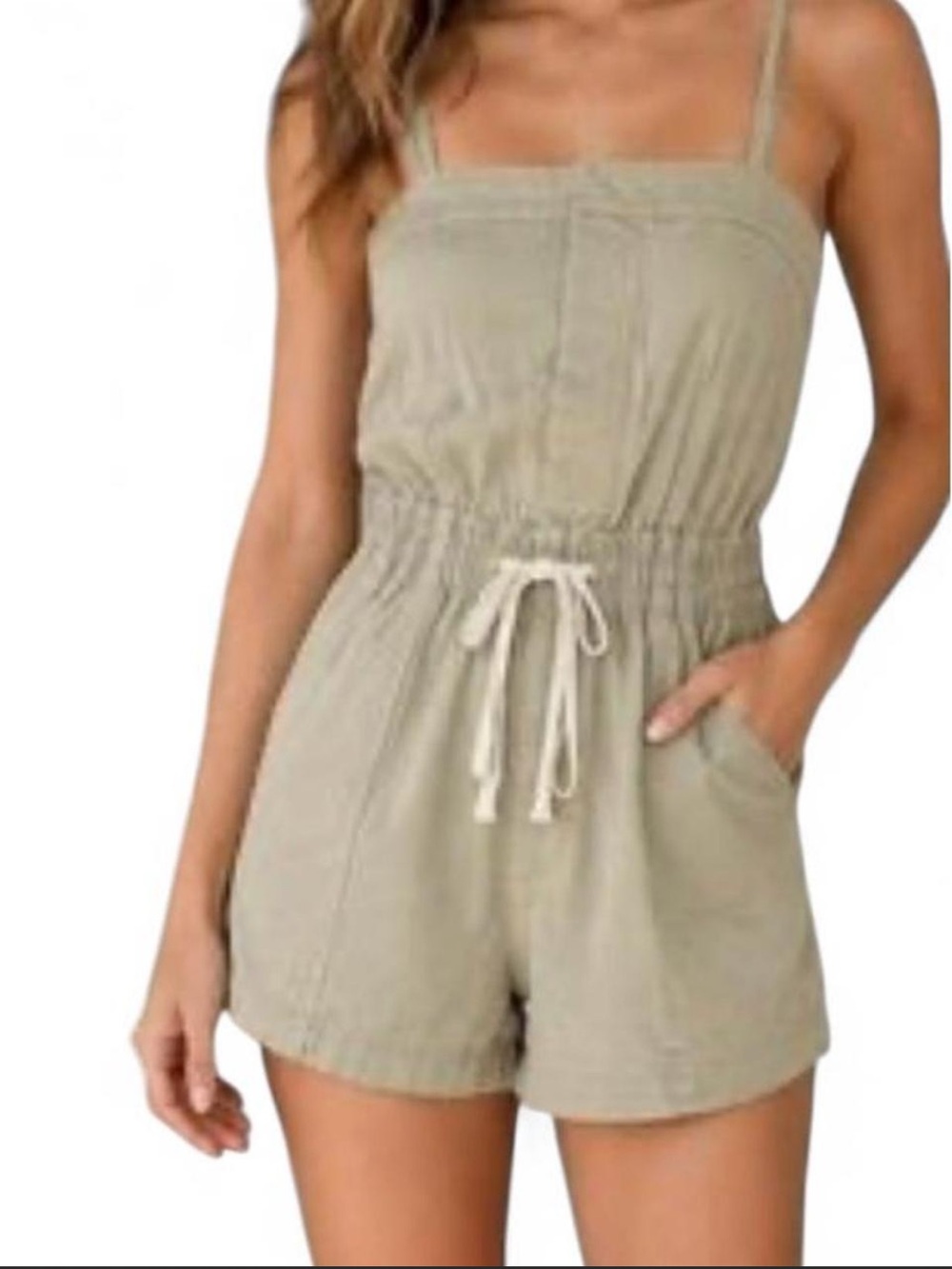 NWT Universal Thread Women’s Cotton Khaki Romper